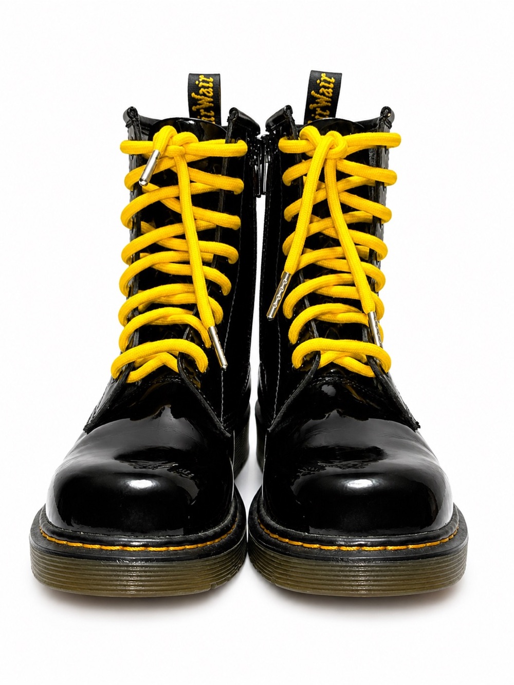 Dr. Martens Black Patent Leather Combat Boots Women’s US 6 - Picture 2 of 9